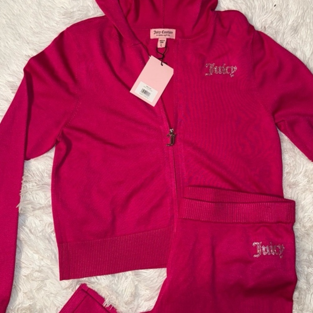 Juicy Couture Fuchsia KNIT Tracksuit